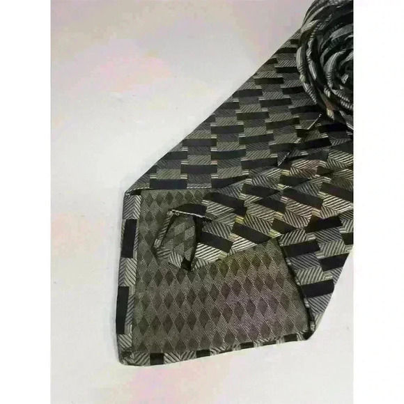 Bruno Piattelli Men's Silk Tie Multicolor Geometric Pattern Classic Length - Picture 2 of 4